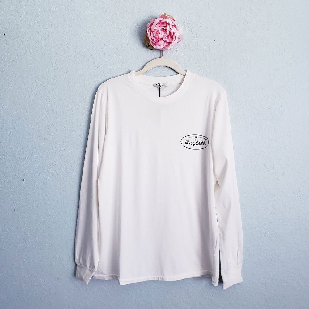 Ragdoll Los Angeles White Long Sleeve Top